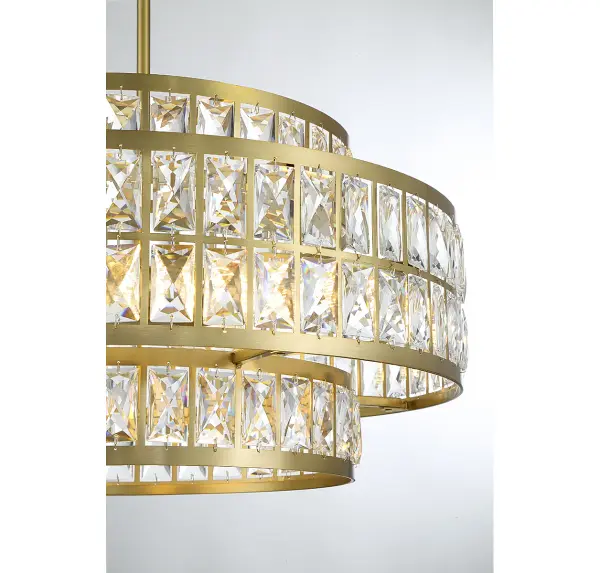 Renzo Four Light Pendant in Warm Brass - Image 5