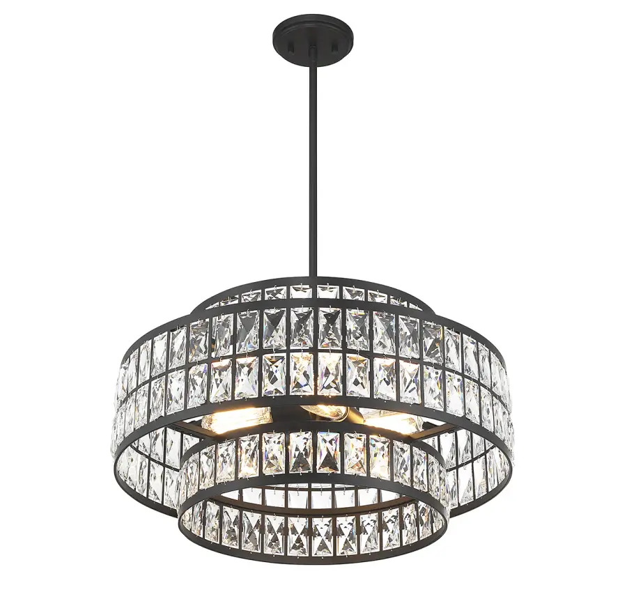 Renzo 4-Light Pendant in Matte Black - Image 4