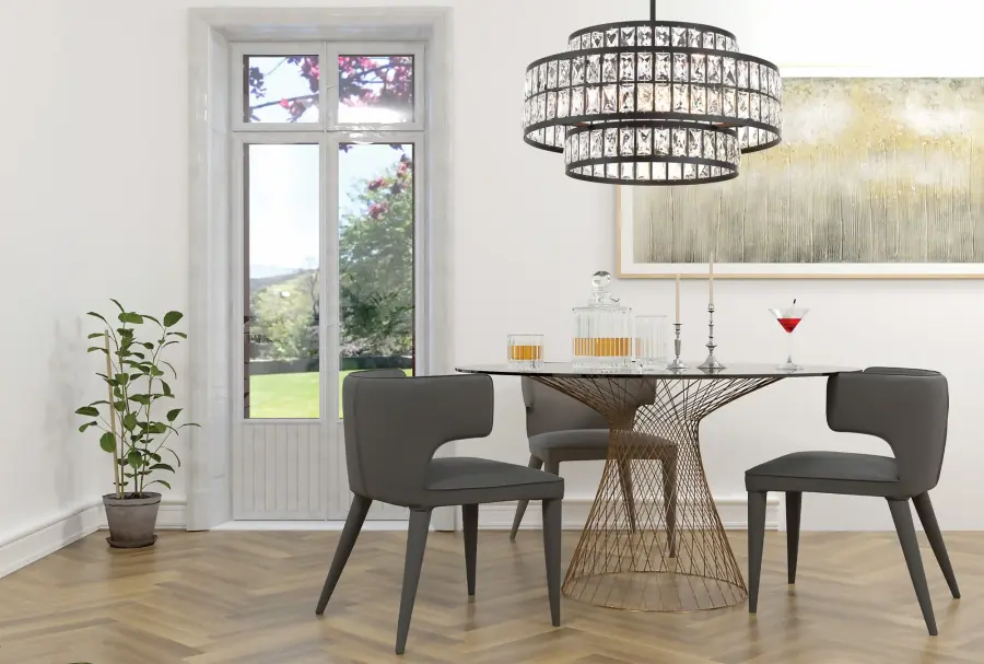 Renzo 4-Light Pendant in Matte Black - Image 6
