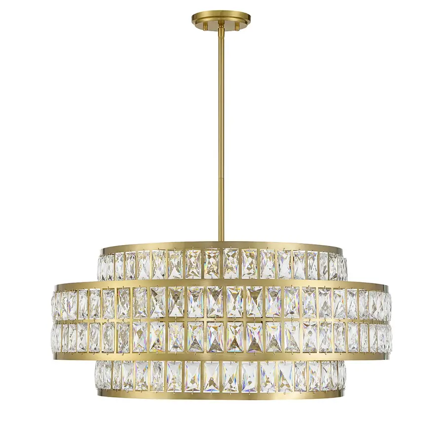 Renzo Six Light Pendant in Warm Brass - Image 2
