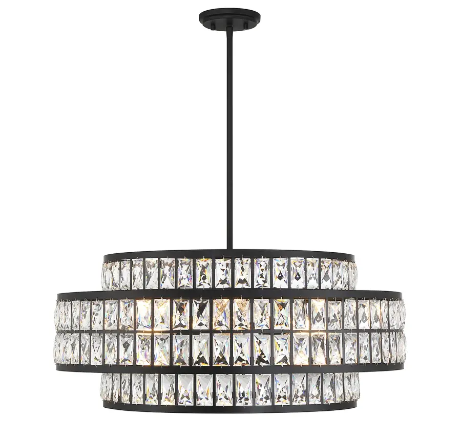 Renzo 6-Light Pendant in Matte Black - Image 1