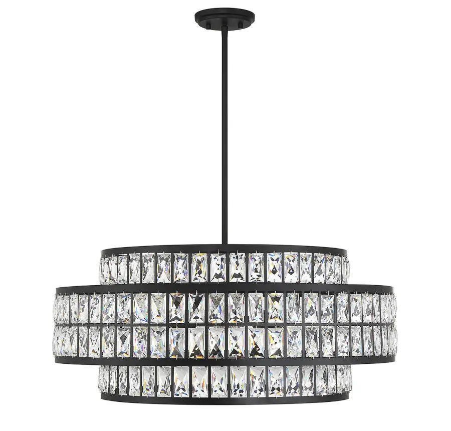 Renzo 6-Light Pendant in Matte Black - Image 2