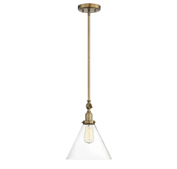 Drake One Light Pendant in Warm Brass - Image 1