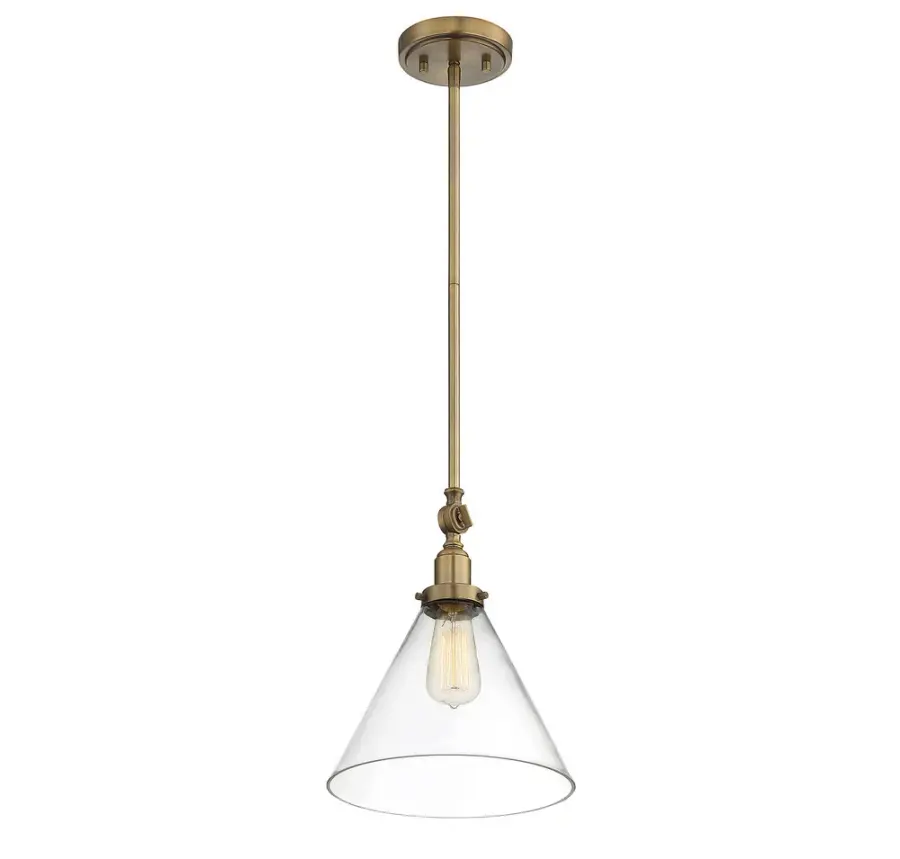 Drake One Light Pendant in Warm Brass - Image 2