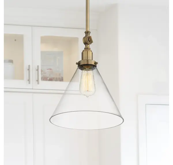 Drake One Light Pendant in Warm Brass - Image 4