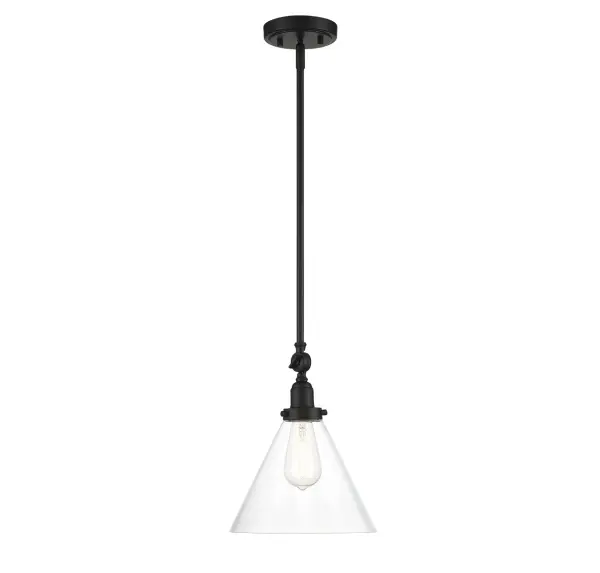 Drake 1-Light Pendant in Matte Black - Image 1