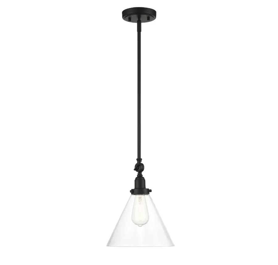 Drake 1-Light Pendant in Matte Black - Image 1
