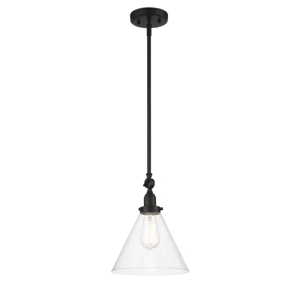 Drake 1-Light Pendant in Matte Black - Image 3