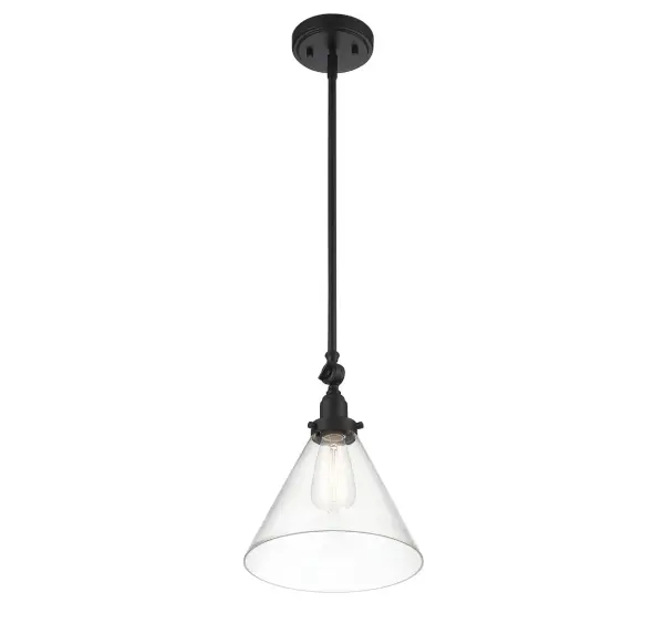 Drake 1-Light Pendant in Matte Black - Image 4