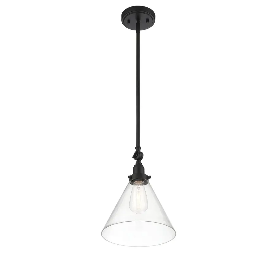 Drake 1-Light Pendant in Matte Black - Image 4