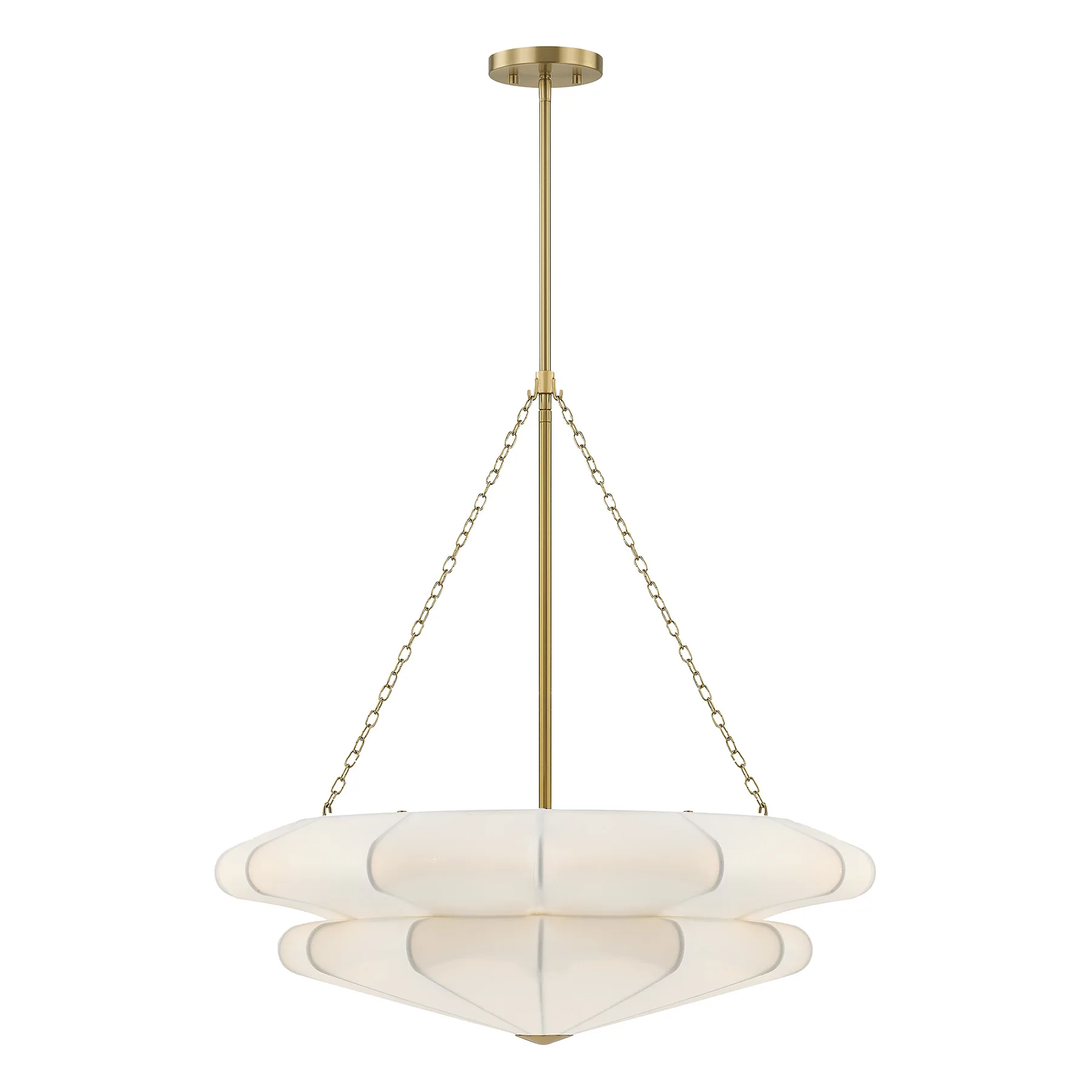 Coppell Three Light Pendant in Warm Brass