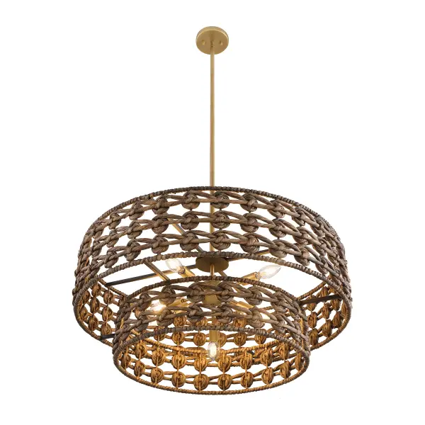 Silencio 7-Light Pendant in Riviera Brass by Breegan Jane - Image 4