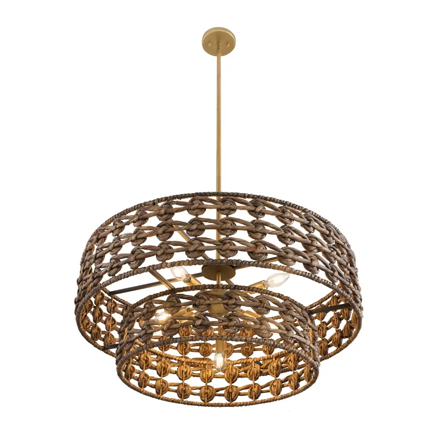 Silencio 7-Light Pendant in Riviera Brass by Breegan Jane - Image 4