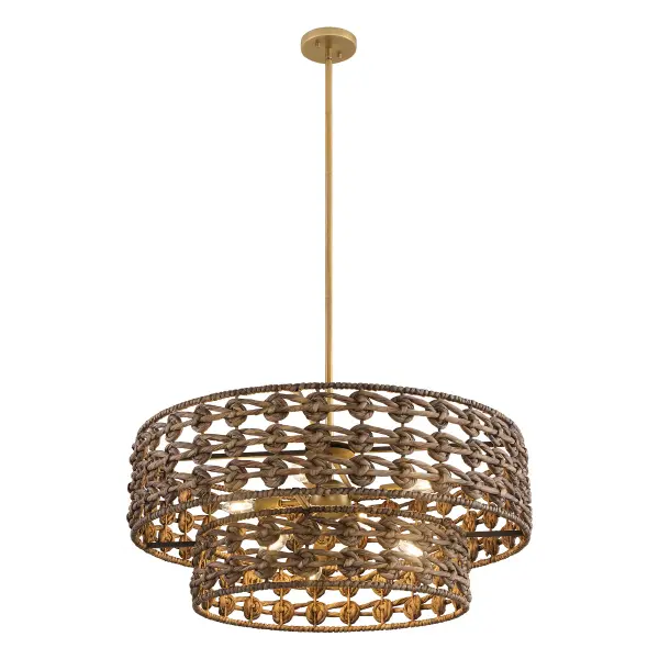 Silencio 7-Light Pendant in Riviera Brass by Breegan Jane - Image 5