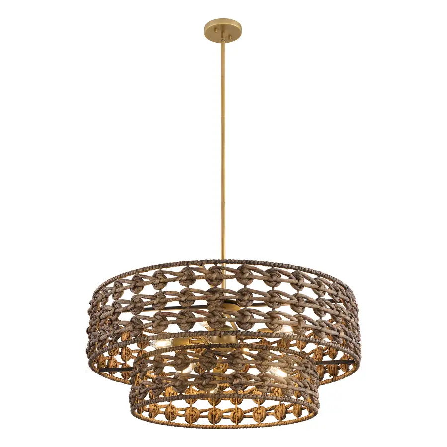 Silencio 7-Light Pendant in Riviera Brass by Breegan Jane - Image 5