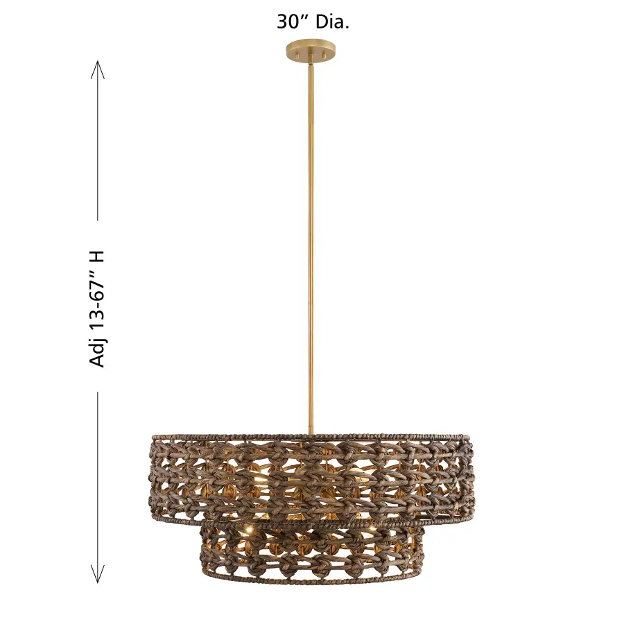 Silencio 7-Light Pendant in Riviera Brass by Breegan Jane - Image 7