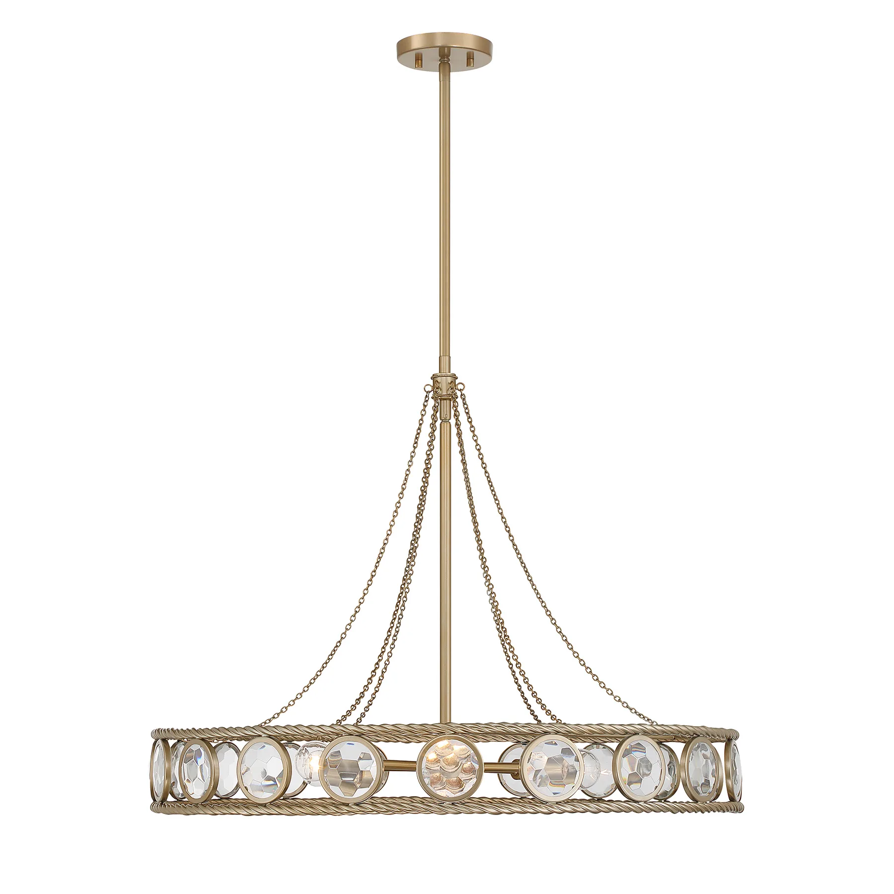 Cologne Six Light Pendant in Opulent Gold