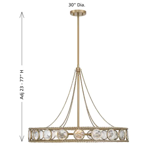 Cologne 6-Light Pendant in Opulent Gold - Image 7