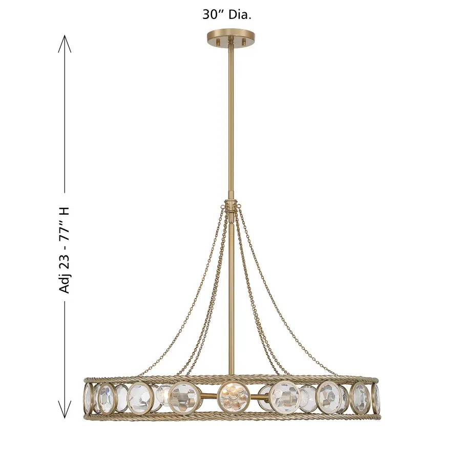 Cologne 6-Light Pendant in Opulent Gold - Image 7