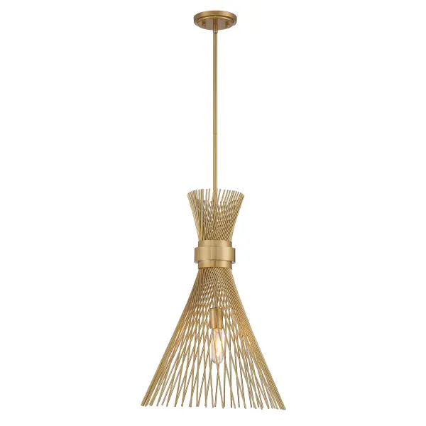 Longfellow One Light Pendant in Burnished Brass - Image 1