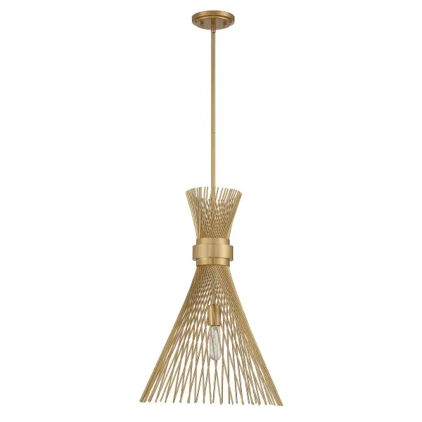 Longfellow One Light Pendant in Burnished Brass - Image 2