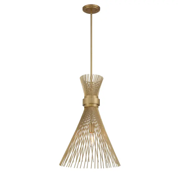 Longfellow One Light Pendant in Burnished Brass - Image 3