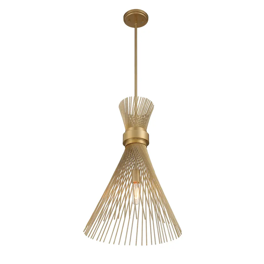 Longfellow One Light Pendant in Burnished Brass - Image 4