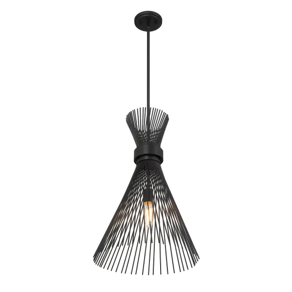 Longfellow 1-Light Pendant in Matte Black - Image 4