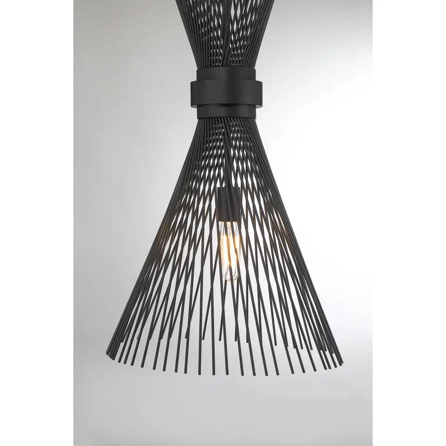 Longfellow 1-Light Pendant in Matte Black - Image 5