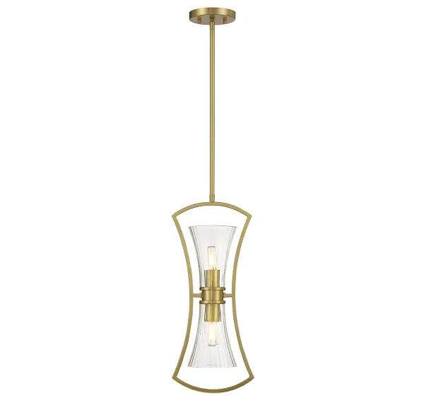 Bennington 2-Light Pendant in Warm Brass - Image 1