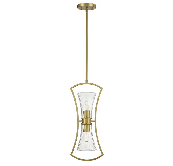 Bennington 2-Light Pendant in Warm Brass - Image 2