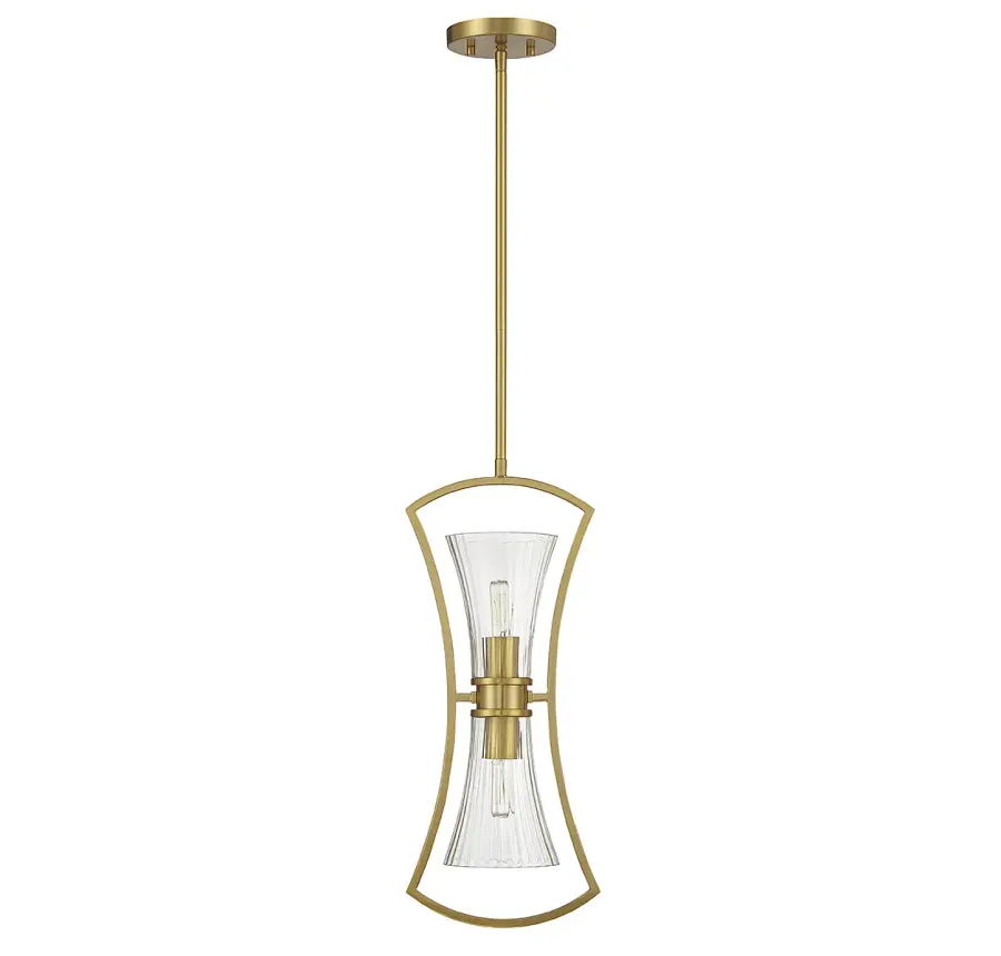 Bennington 2-Light Pendant in Warm Brass - Image 2