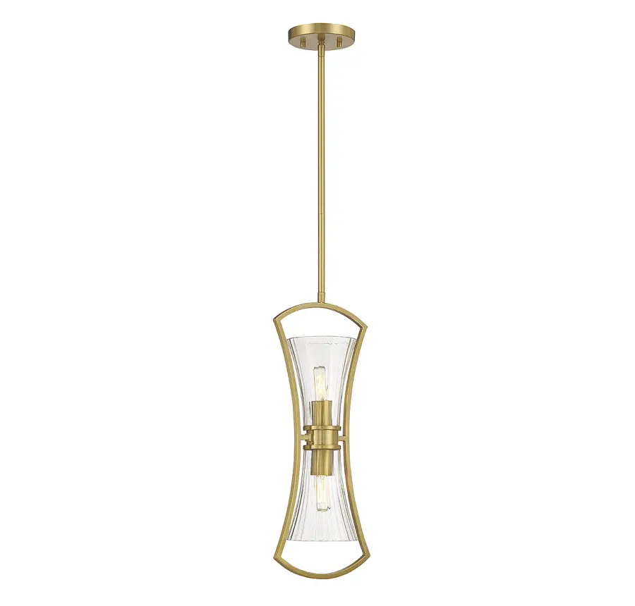 Bennington 2-Light Pendant in Warm Brass - Image 3