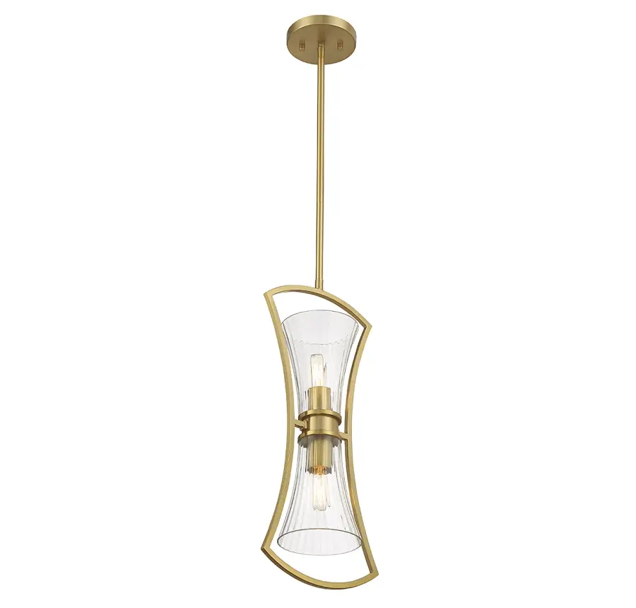 Bennington 2-Light Pendant in Warm Brass - Image 5