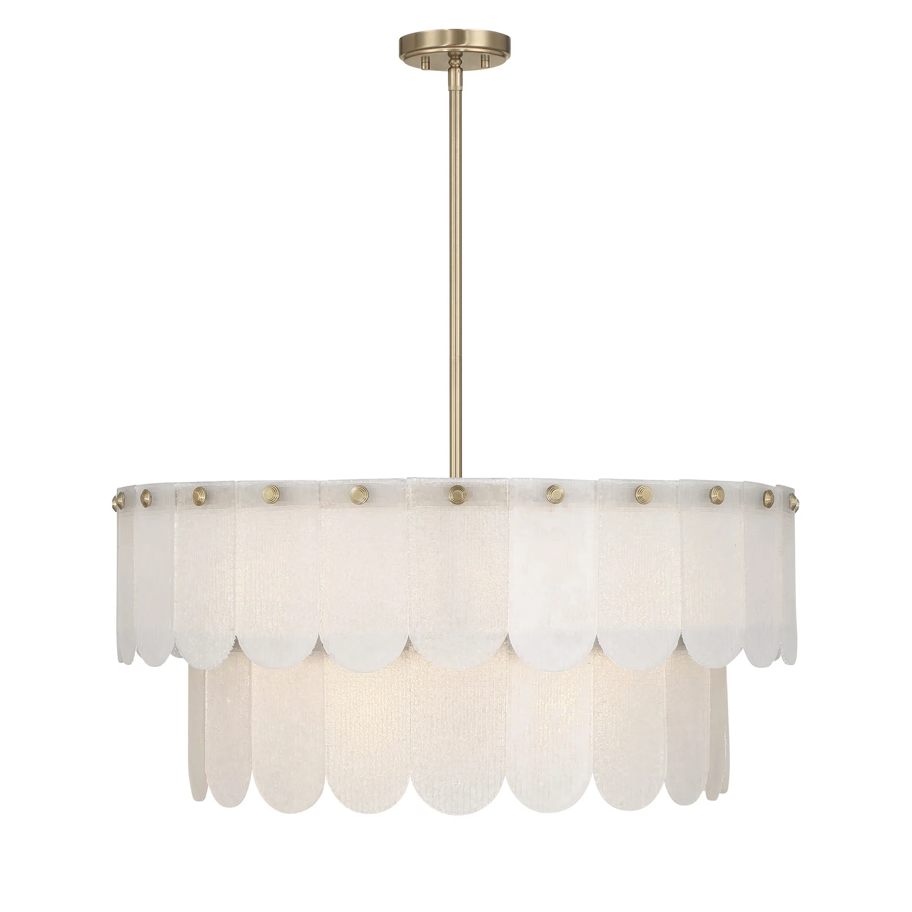 Ashton 10-Light Two-Tier Pendant in Noble Brass