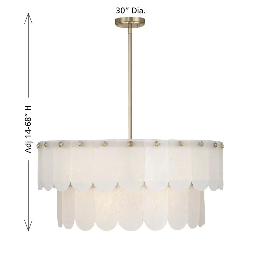 Ashton 10-Light Pendant in Noble Brass - Image 6