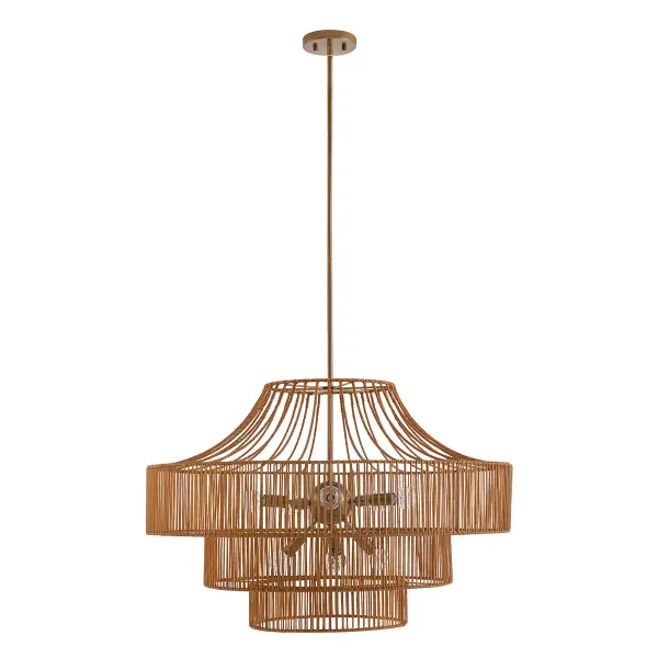 Medlock 8-Light Outdoor Chandelier in Burnished Brass - Image 2