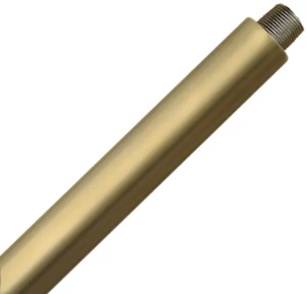 A practical accessory rod that adds 12 inches of drop length to compatible fixtures. Warm brass finish coordinates seamlessly with matching fixtures for a cohesive look.