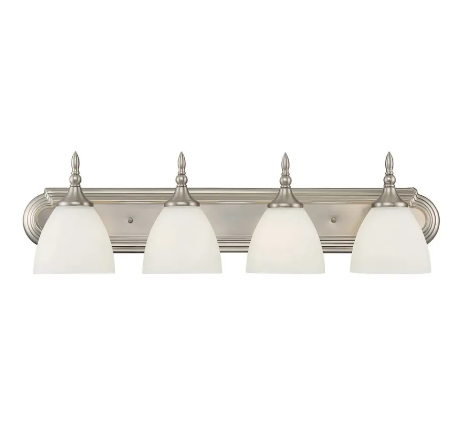 Herndon 4-Light Bathroom Vanity Light in Satin Nickel