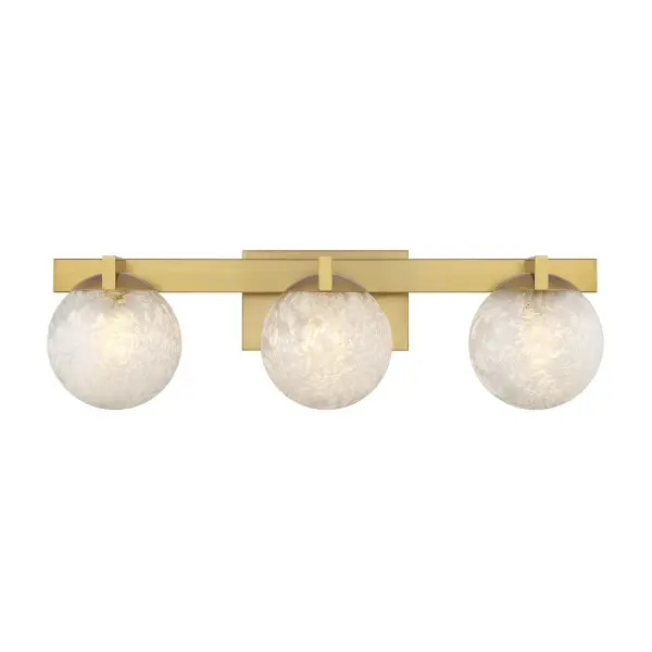 Darien 3-Light Bathroom Vanity in Warm Brass - Image 1