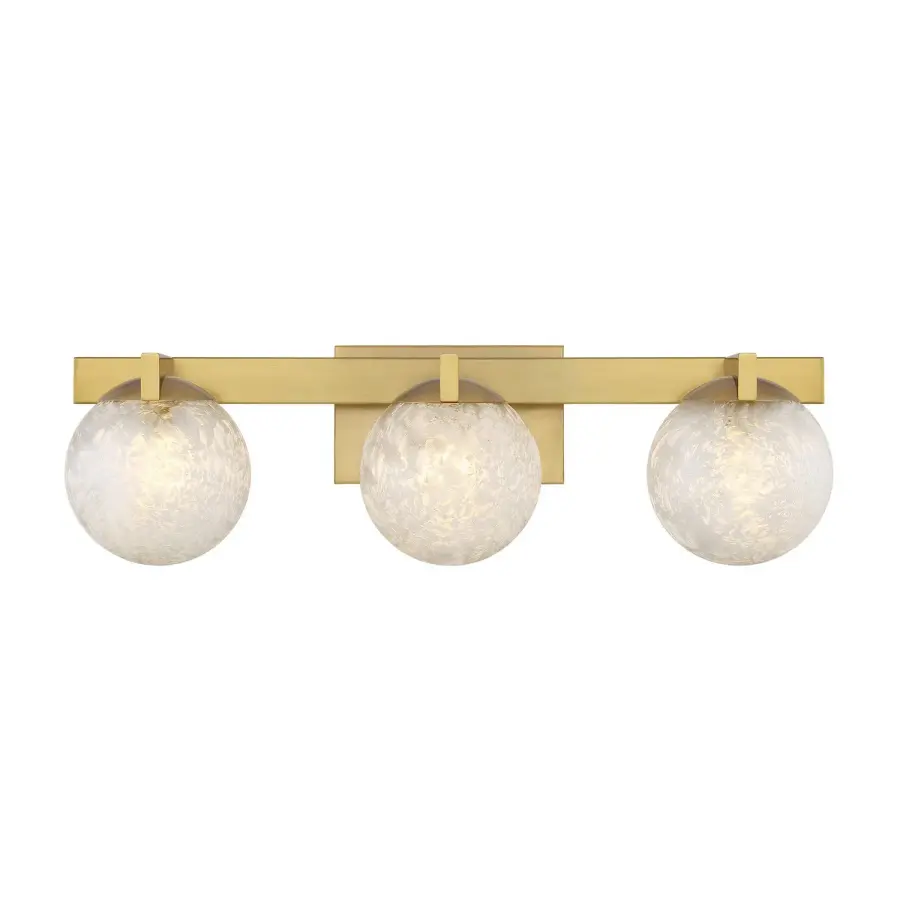 Darien 3-Light Bathroom Vanity in Warm Brass - Image 1