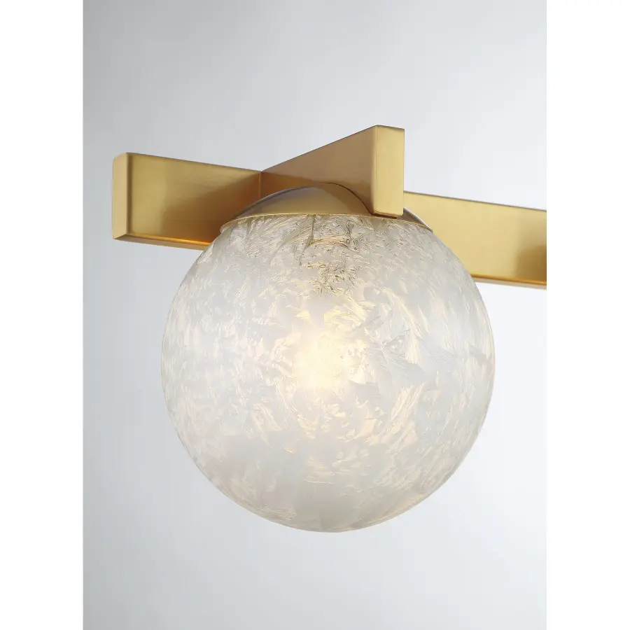 Darien 3-Light Bathroom Vanity Light in Warm Brass - Image 6