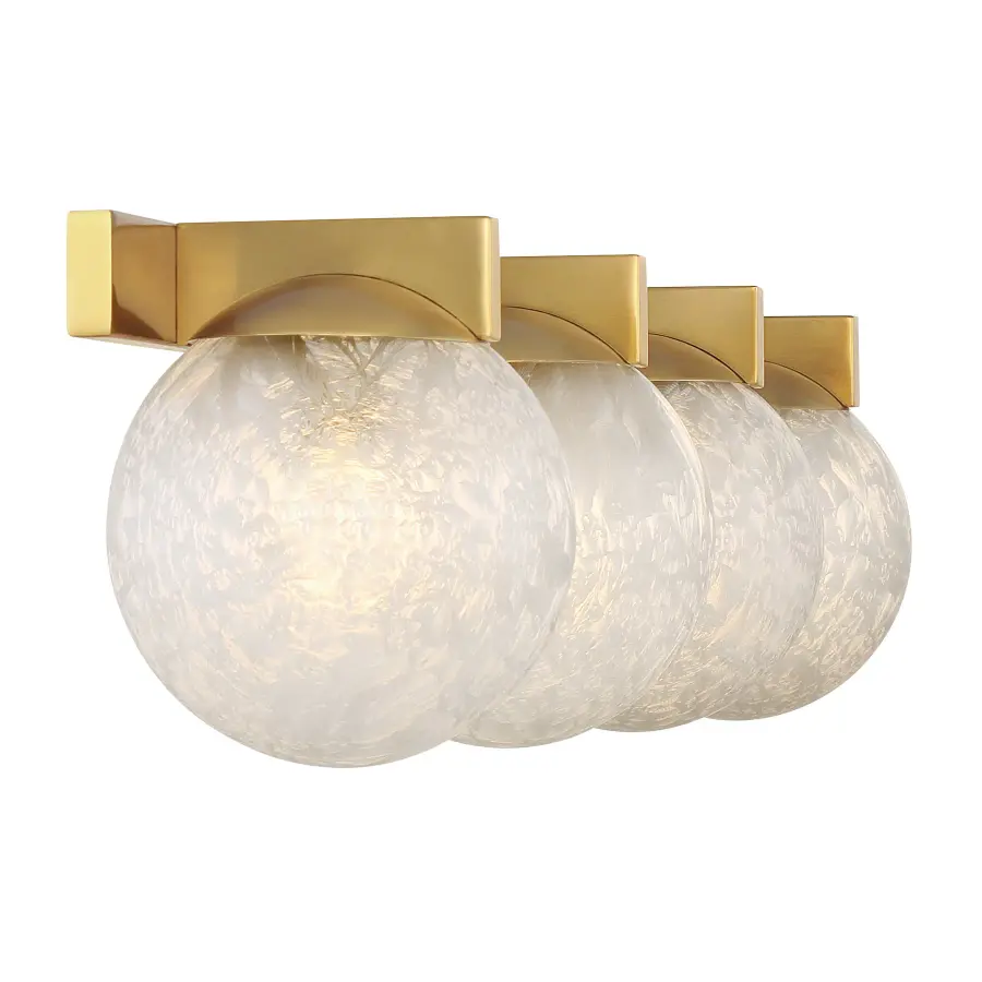 Darien 4-Light Bathroom Vanity Light in Warm Brass - Image 5