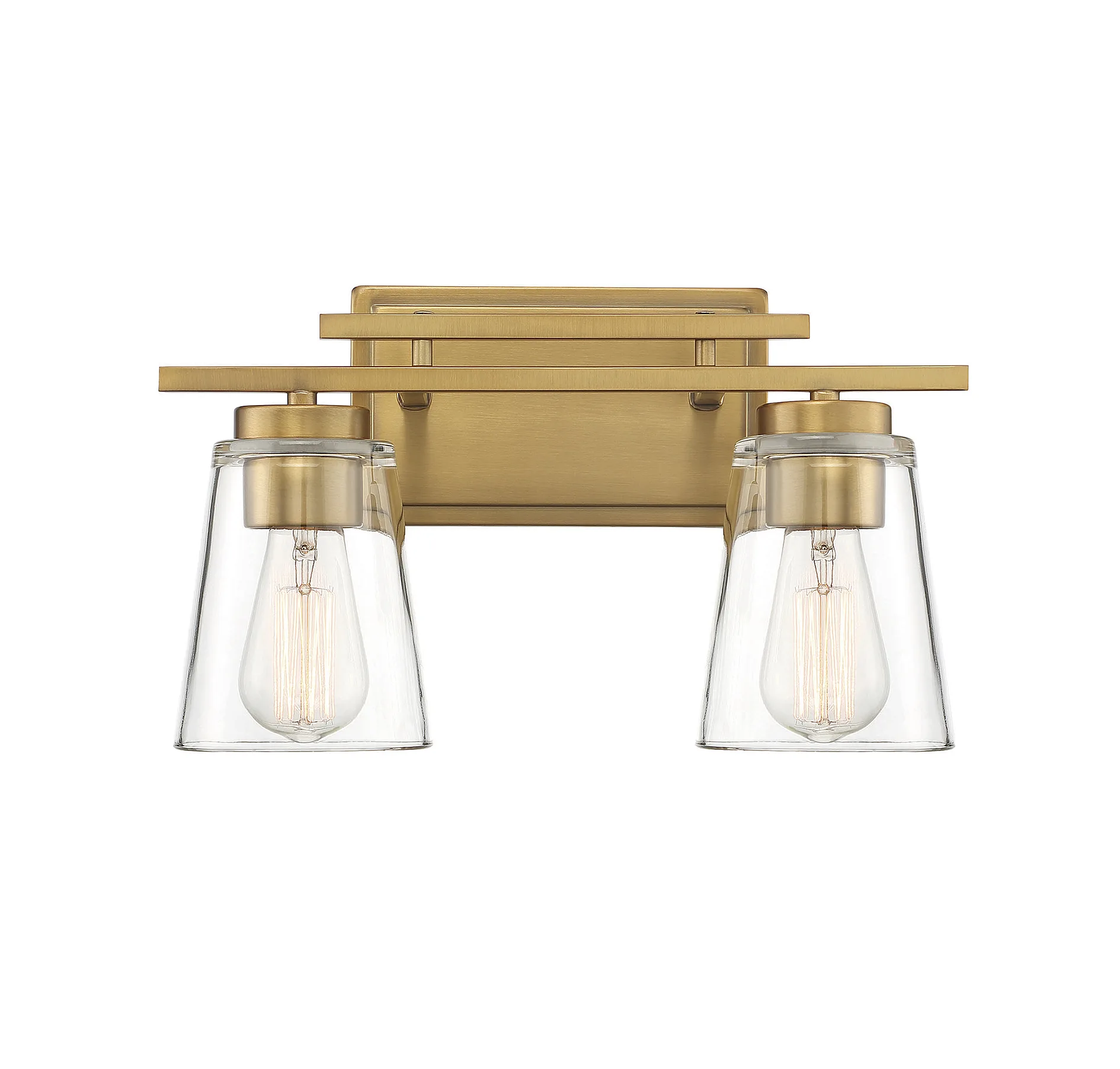 Calhoun Two Light Bath Bar in Warm Brass