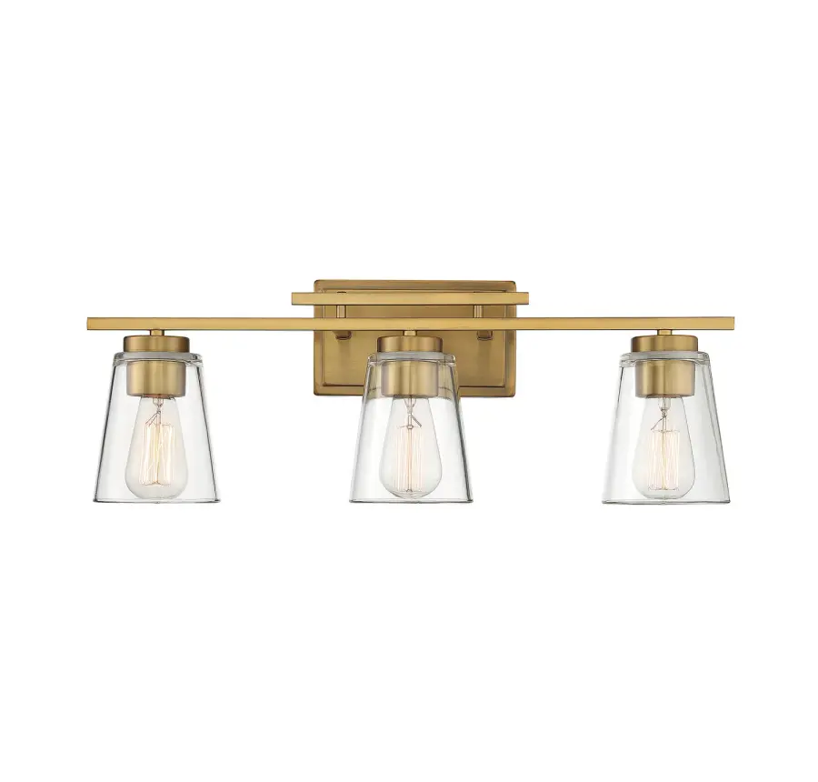Calhoun Three Light Bath Bar in Warm Brass - Image 1