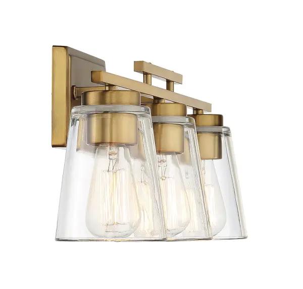 Calhoun 3-Light Bathroom Vanity Light in Warm Brass - Image 5