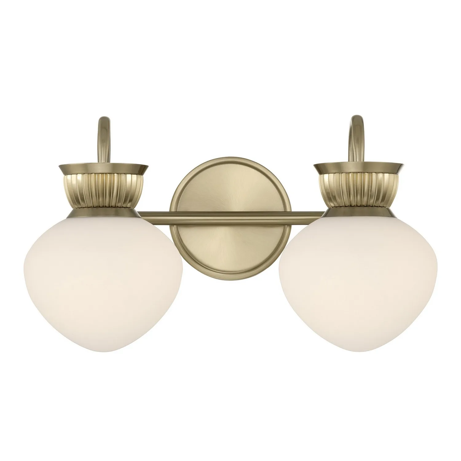 Melbourne Two Light Bathroom Vanity in Noble Brass