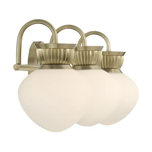 Melbourne 3-Light Bathroom Vanity Light in Noble Brass - Image 5