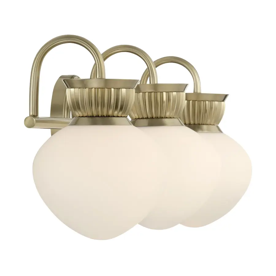 Melbourne 3-Light Bathroom Vanity Light in Noble Brass - Image 5