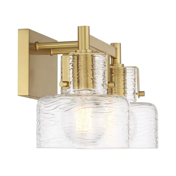 Dover 2-Light Bathroom Vanity Light in Warm Brass - Image 5